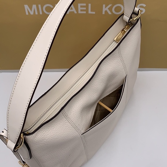 MICHAEL KORS BROOKE LARGE HOBO SHLDR LEATHER LIGHT CREAM COLOR - Picture 10 of 16